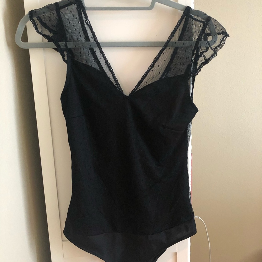 Black lace bodysuit